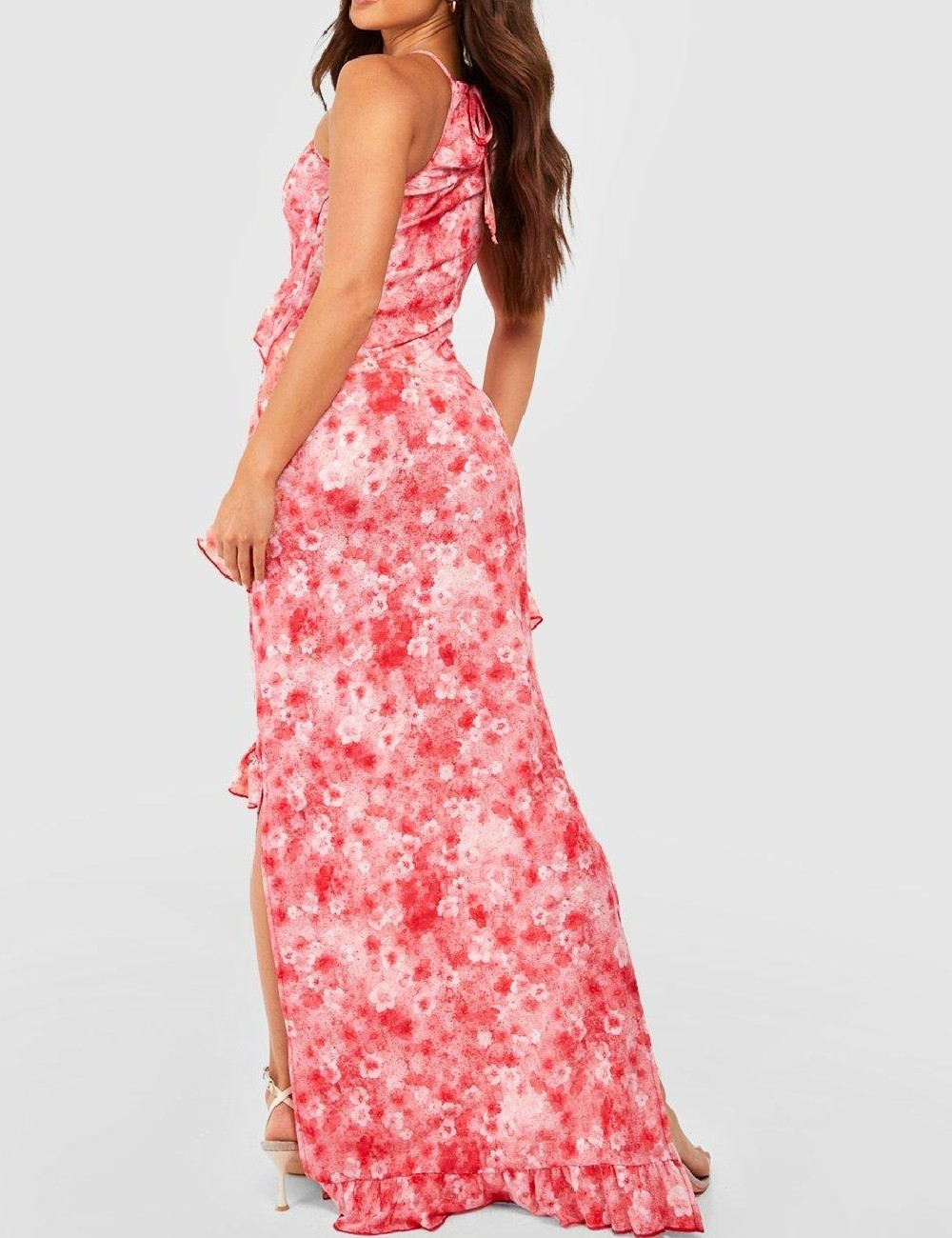 Rochie lunga Boohoo, roz - 1 | YEO