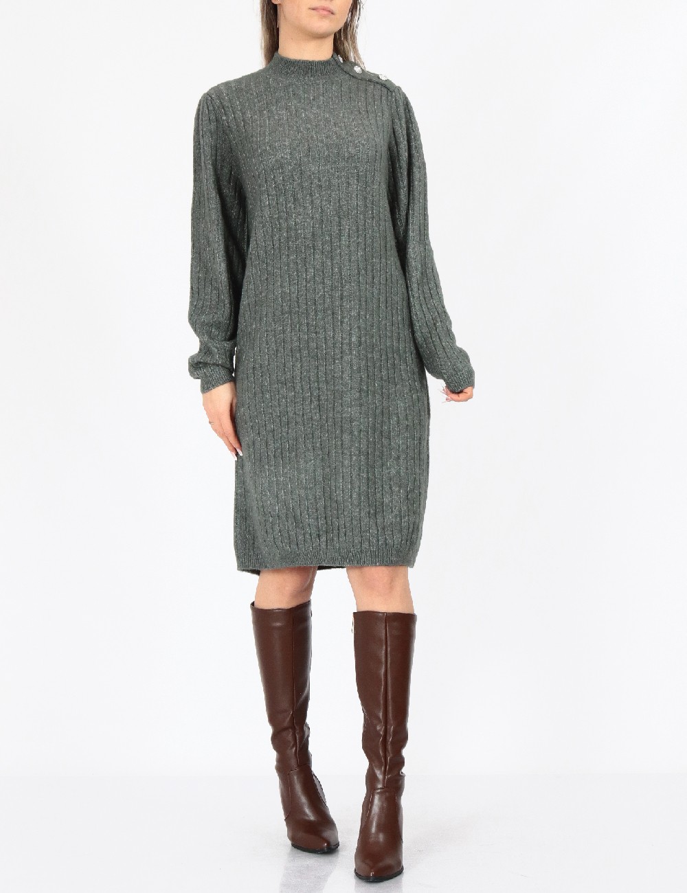 Rochie medie Vero Moda, verde - 1 | YEO