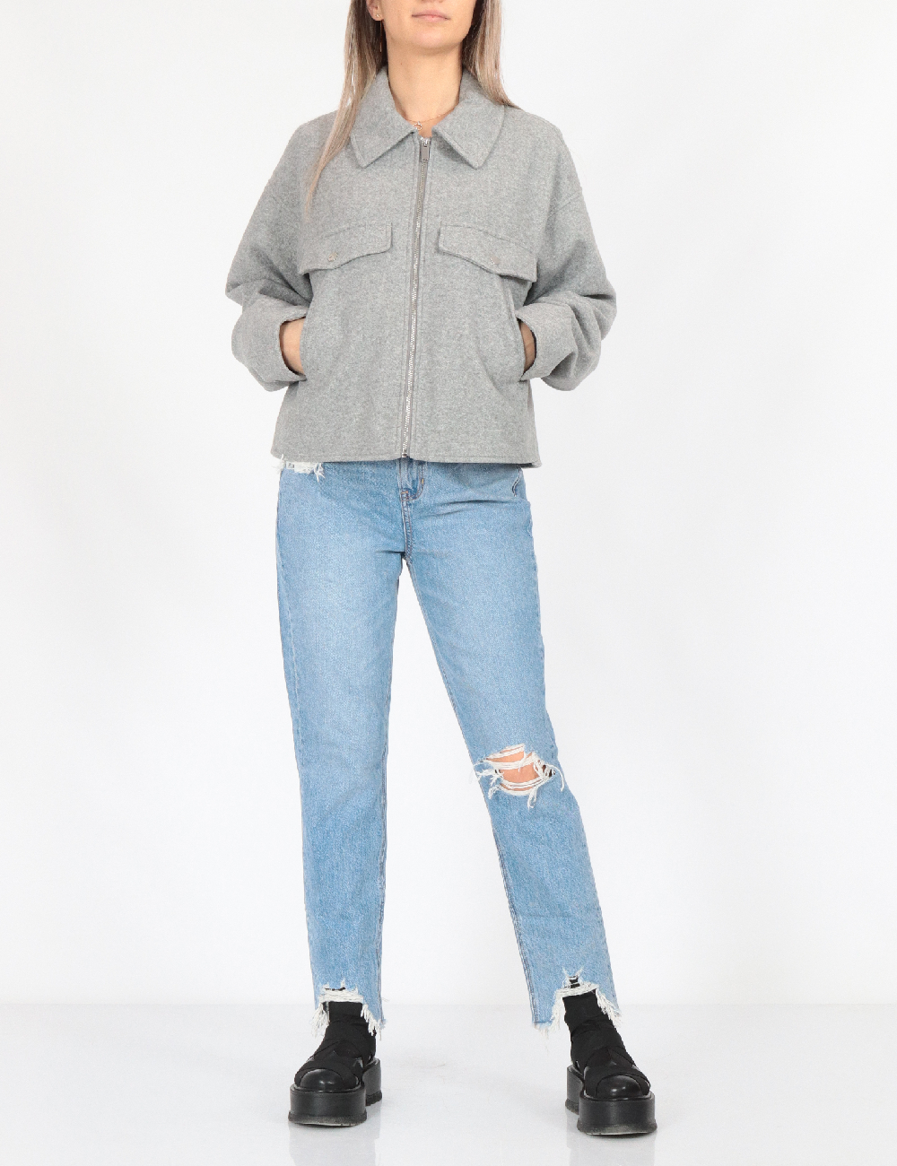 Jacheta Vero Moda, gri