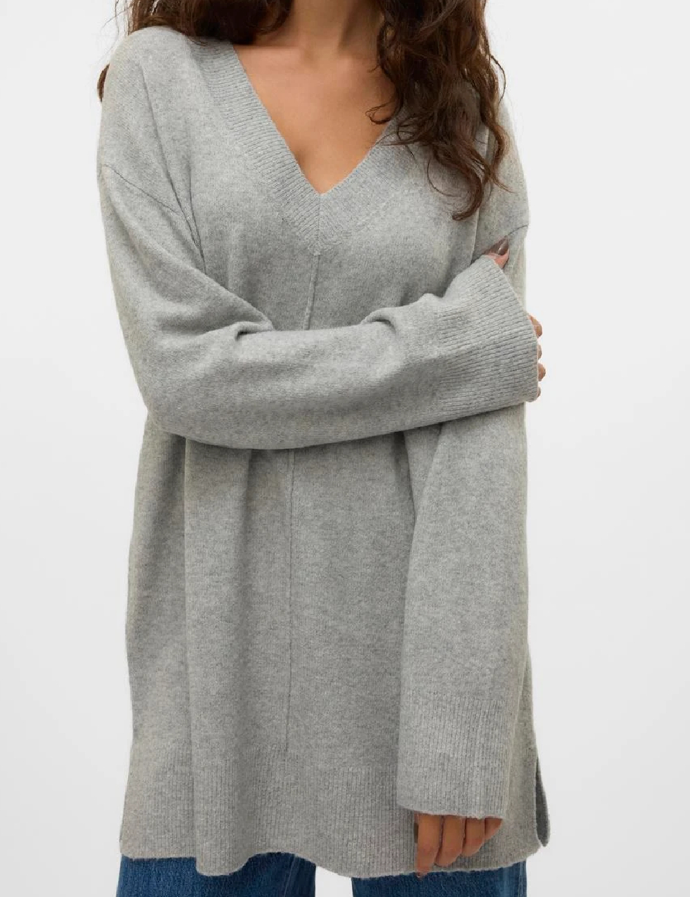 Pulover Oversize Vero Moda, gri