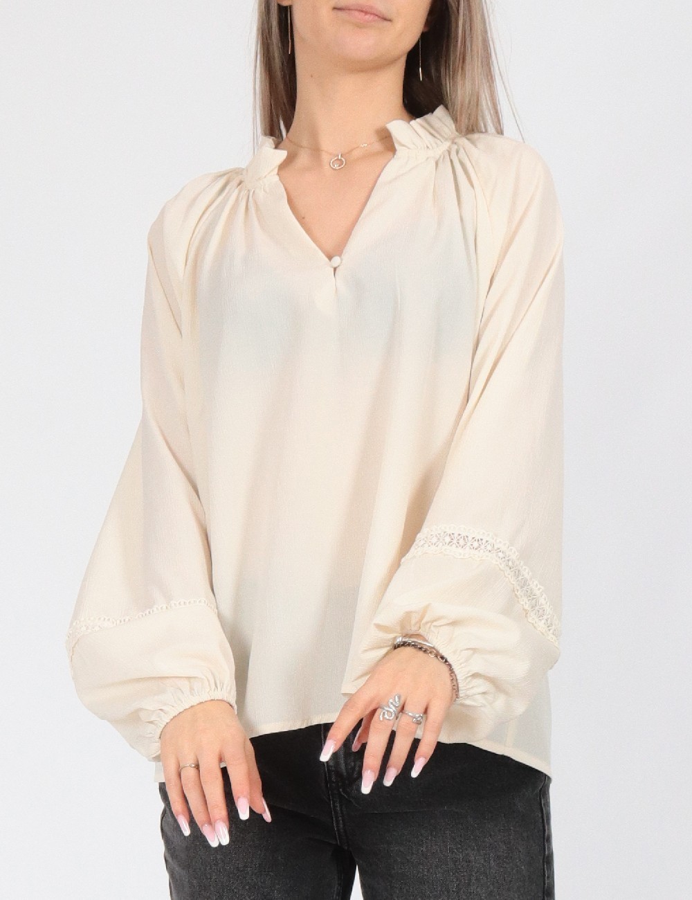 Camasa Vero Moda, ecru - 1 | YEO
