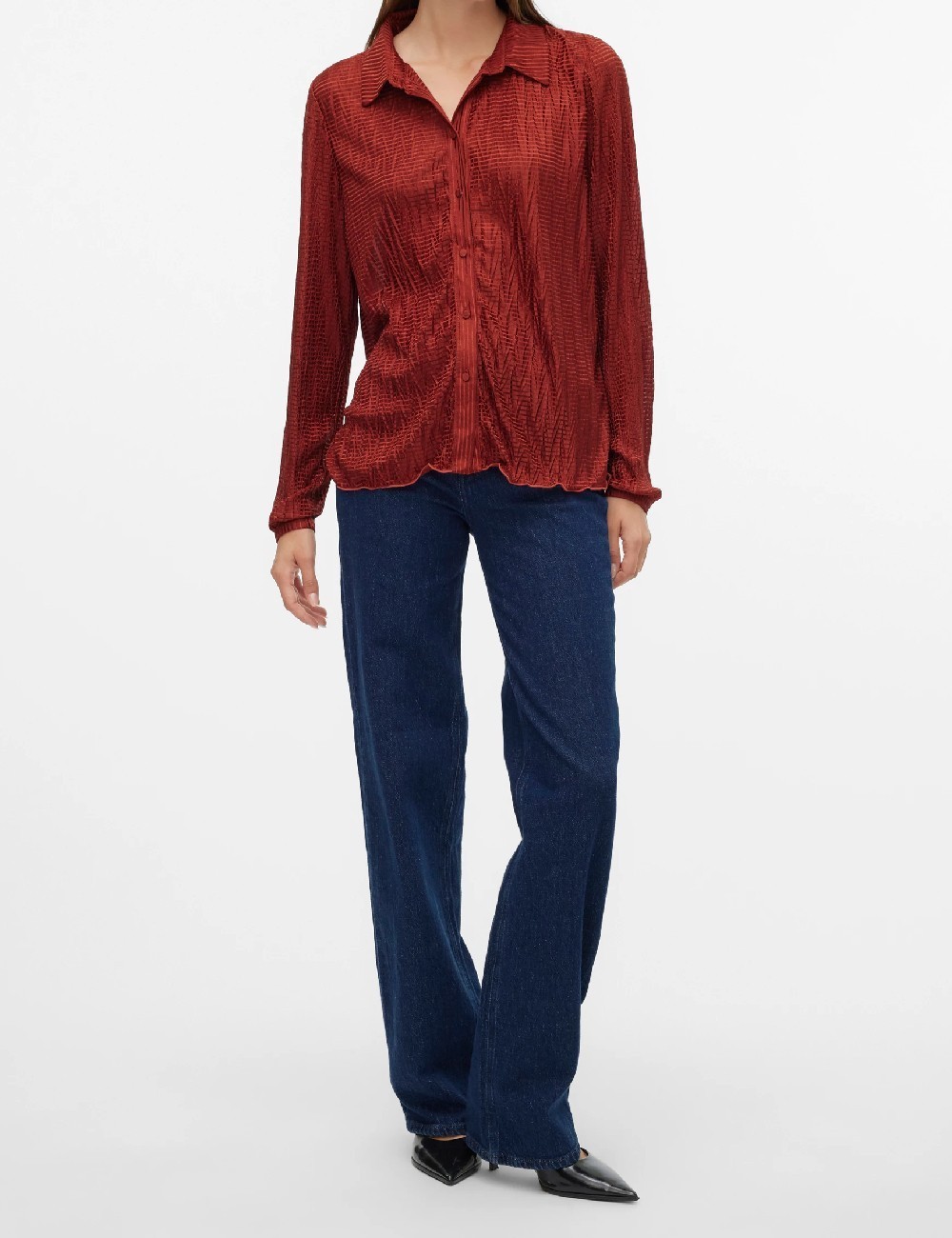 Camasa Vero Moda, caramiziu - 1 | YEO