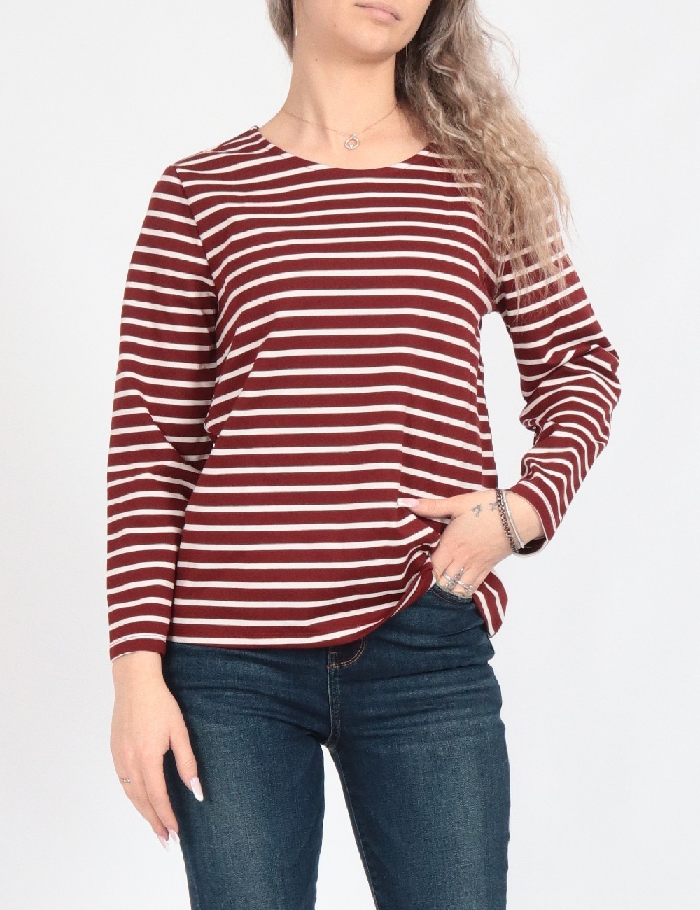 Bluza Vero Moda, alb/caramiziu - 1 | YEO