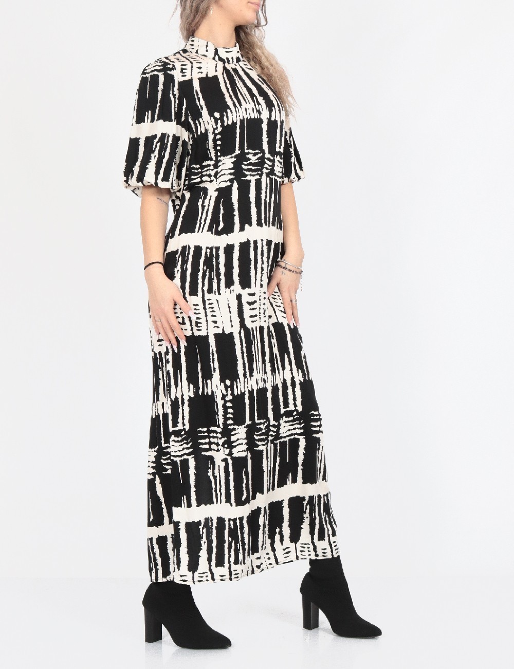 Rochie medie Vero Moda, alb/negru - 1 | YEO