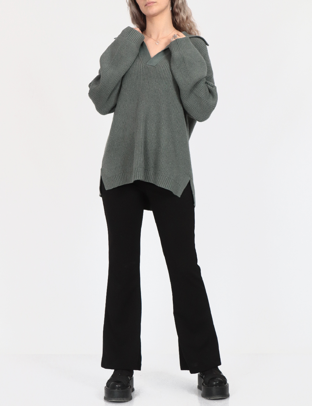 Pulover Oversize Vero Moda, verde