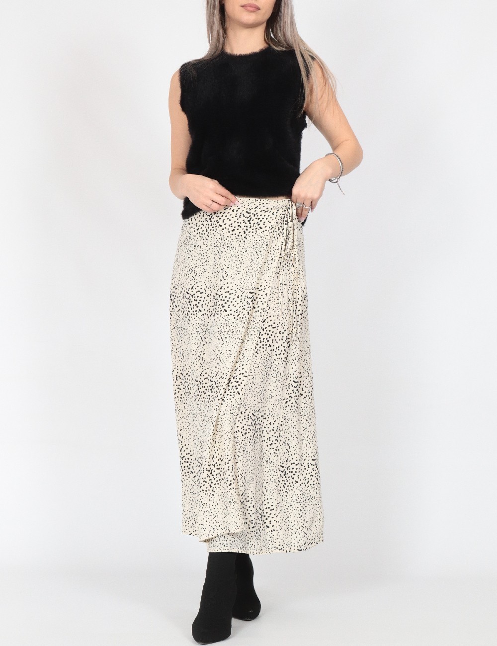 Fusta Vero Moda, crem - 1 | YEO