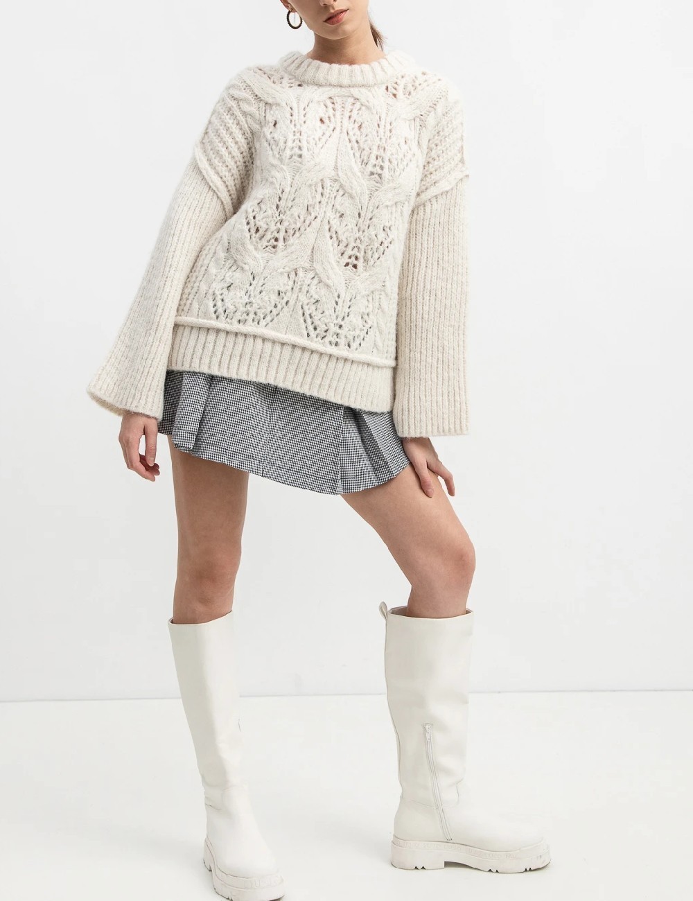 Pulover Oversize Vero Moda, ecru - 1 | YEO