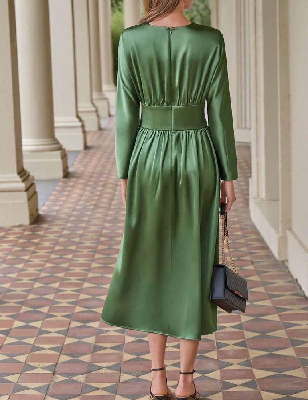 Rochie medie SHEIN, verde - 1 | YEO