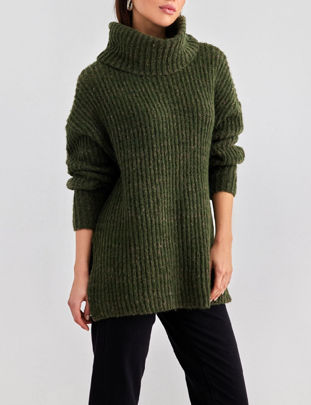 Pulover Vero Moda, verde inchis