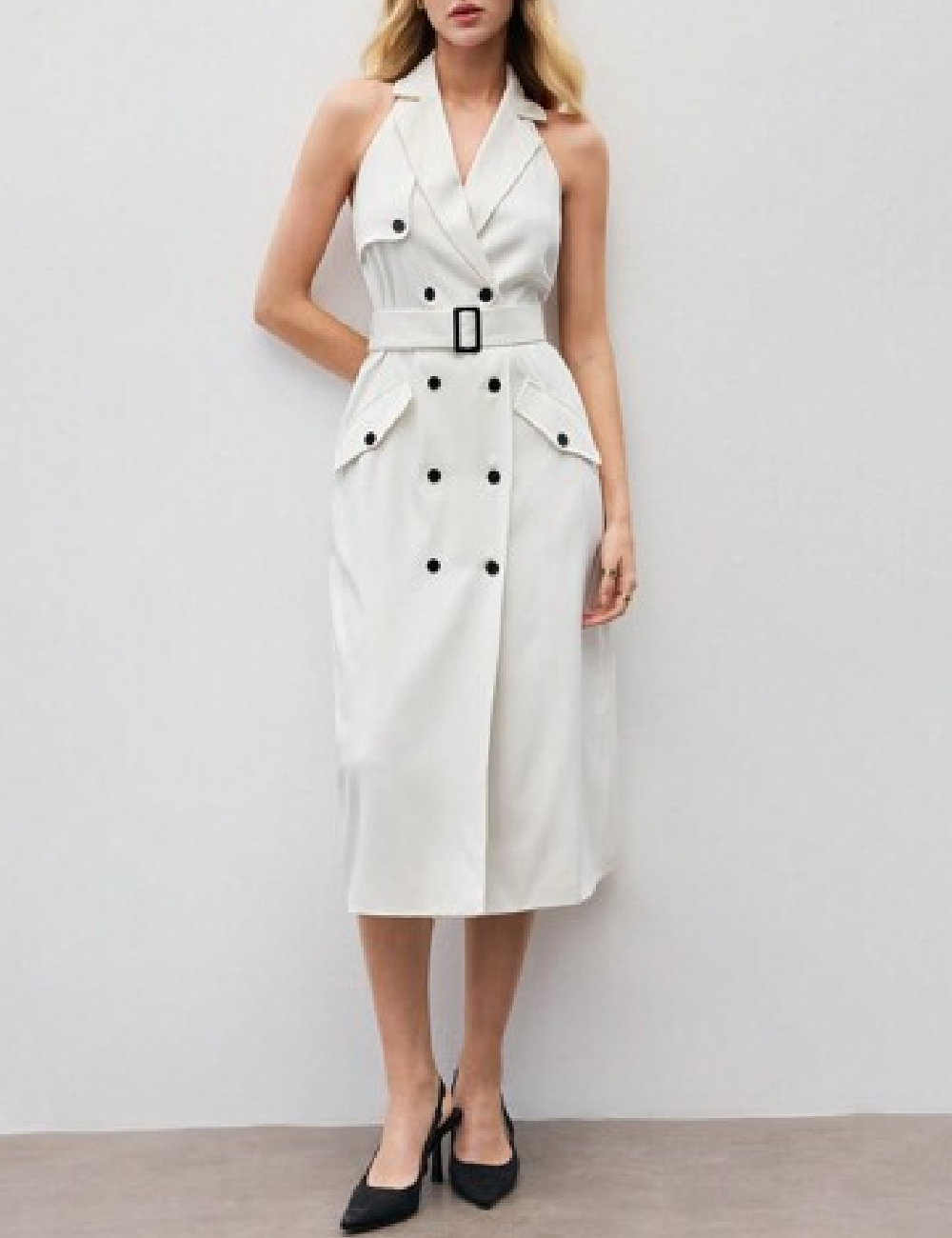 Rochie medie SHEIN, alb