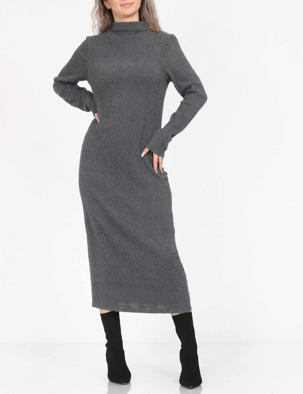 Rochie medie Vero Moda, gri - 1 | YEO