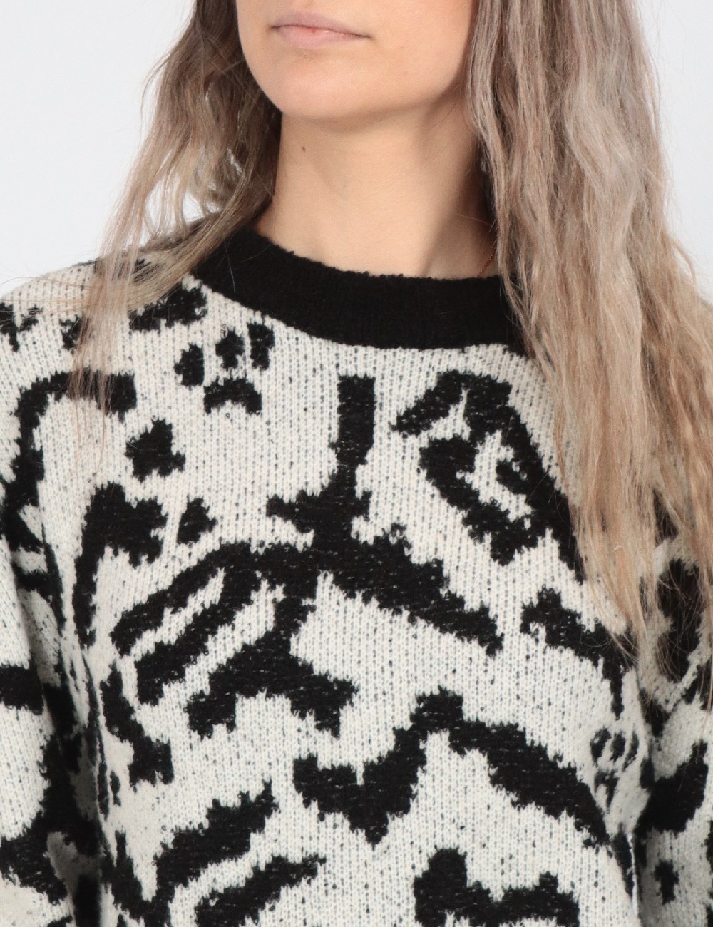Pulover Vero Moda, alb/negru - 1 | YEO