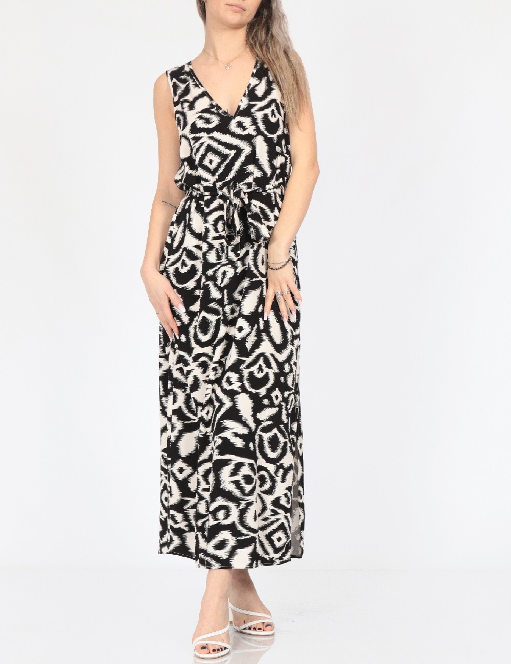 Rochie medie Vero Moda, alb/negru - 1 | YEO