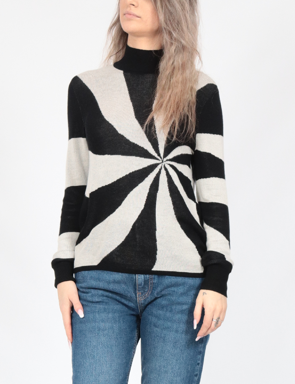 Bluza Vero Moda, negru/gri