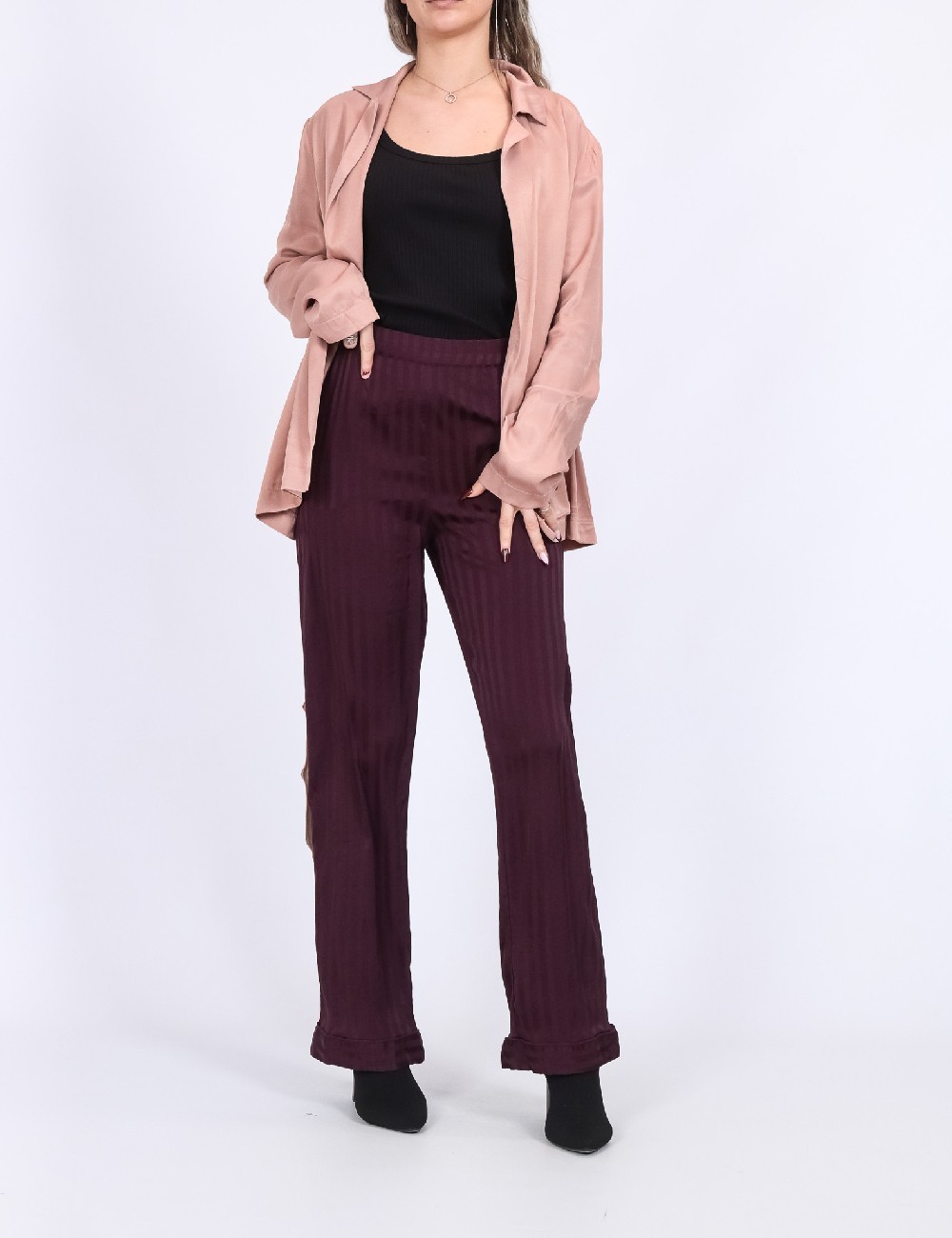 Pantaloni de pijama Vero Moda, mov - 1 | YEO