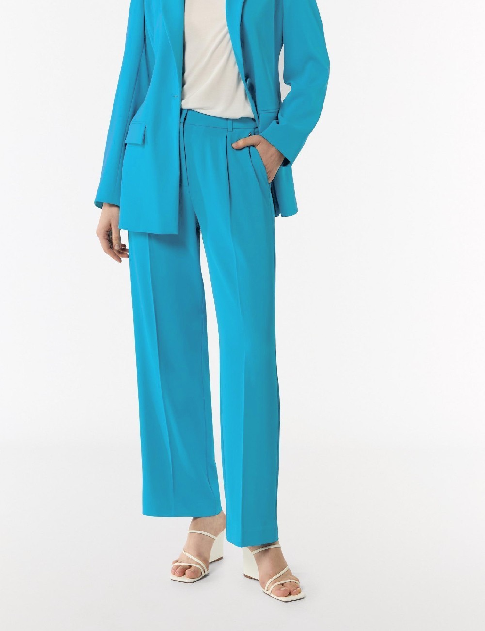 Pantaloni Comma, albastru - 1 | YEO
