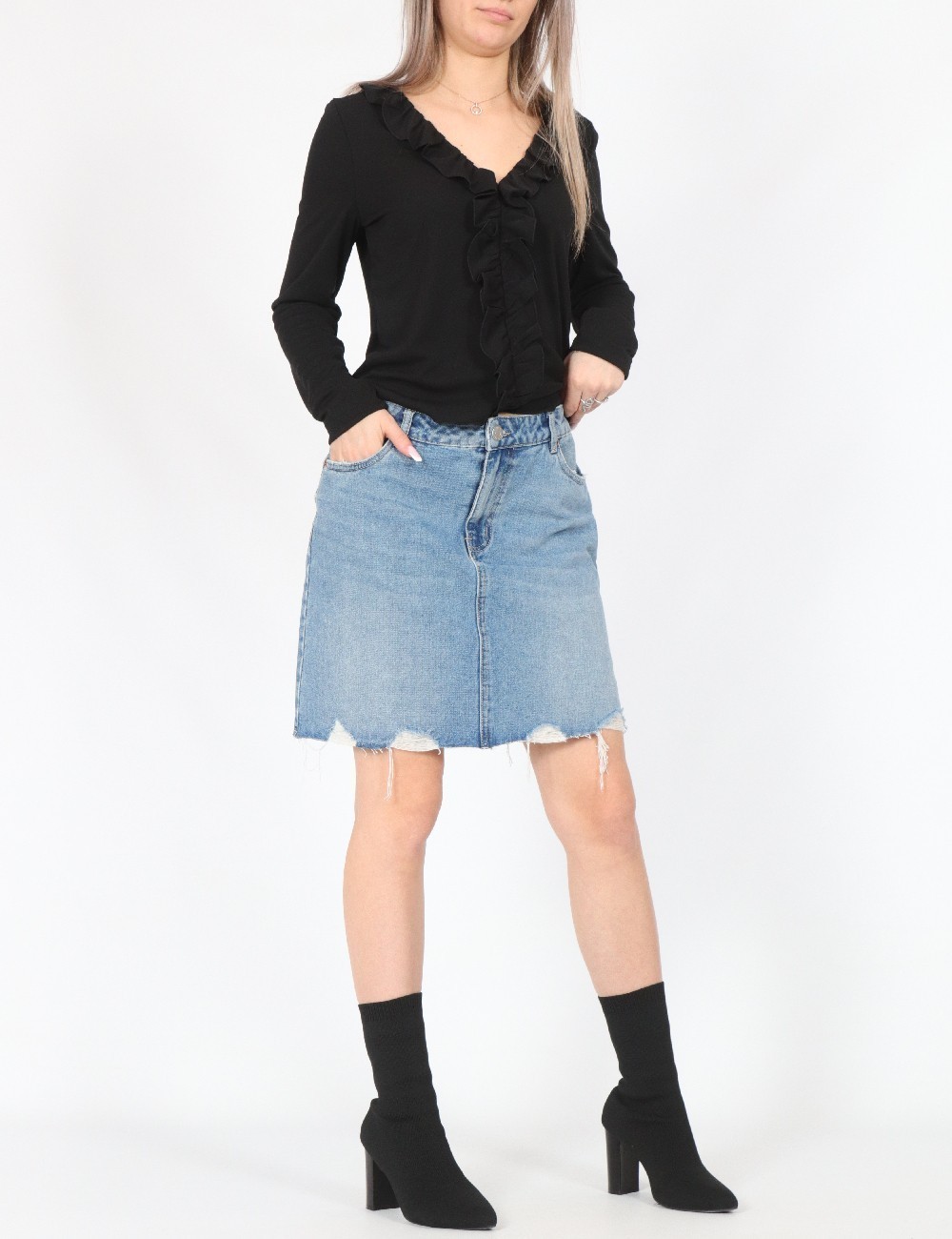 Fusta Vero Moda, albastru - 1 | YEO
