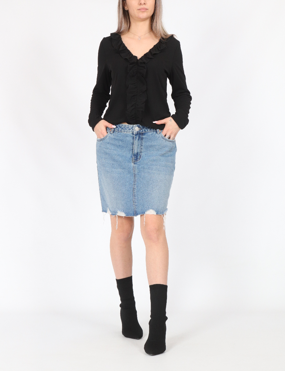 Fusta vero moda, albastru