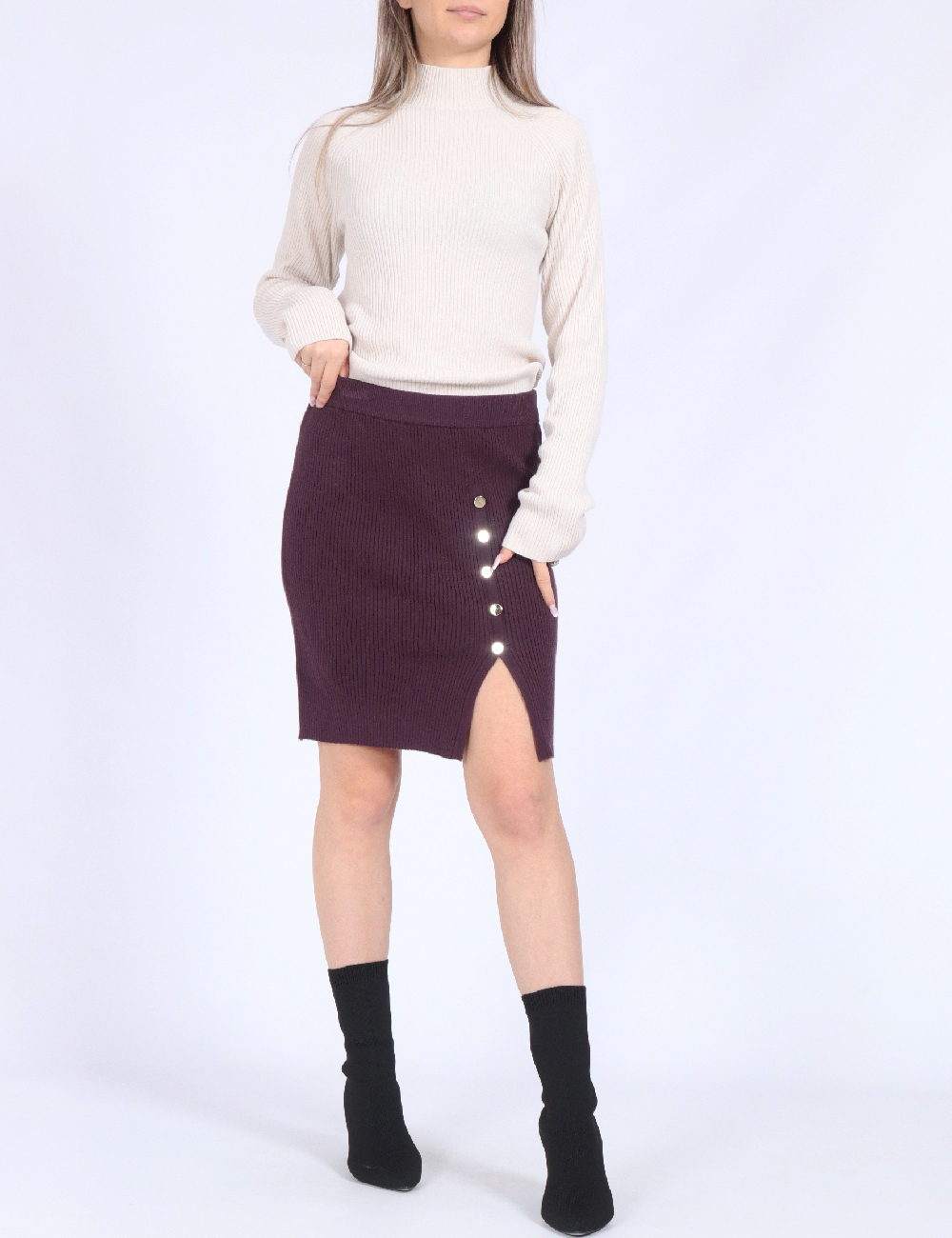 Fusta Vero Moda, pruna