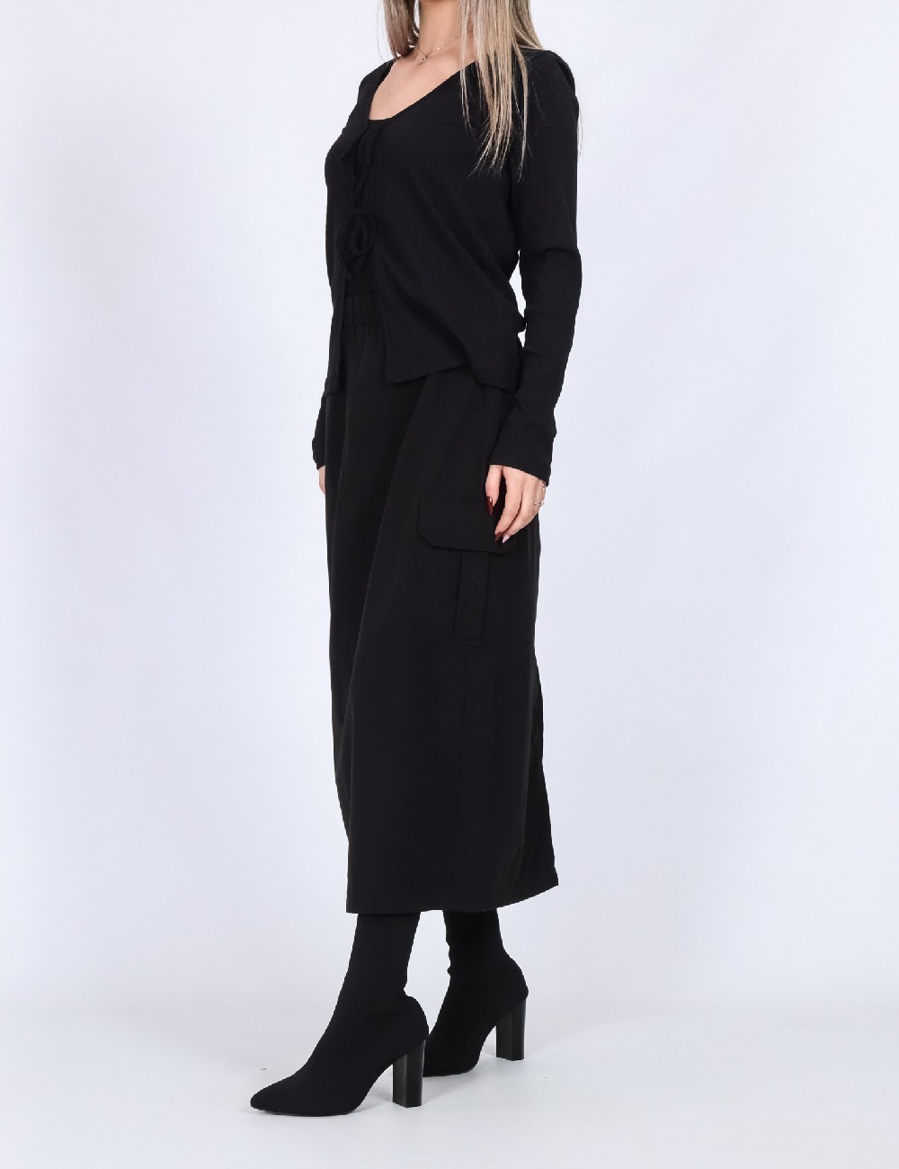 Fusta Pieces, negru - 1 | YEO