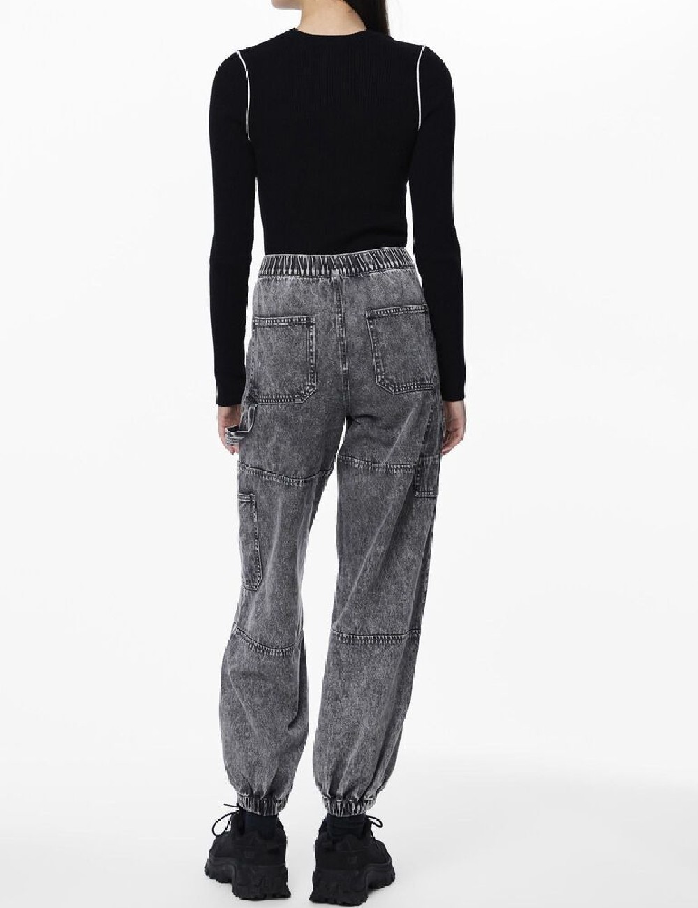 Pantaloni Pieces, gri - 1 | YEO