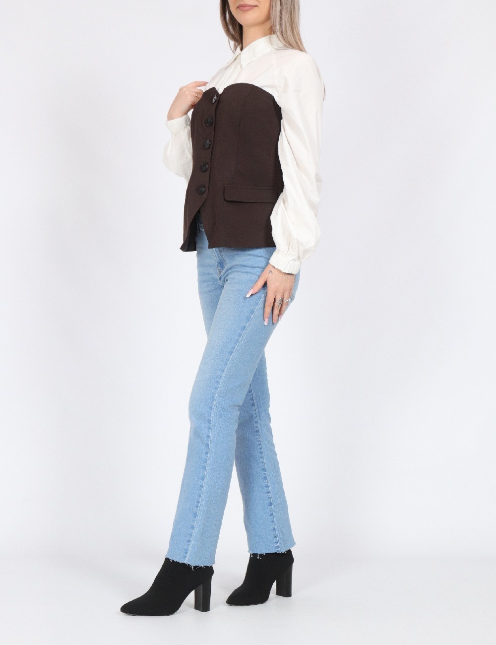 Top Vero Moda, maro inchis - 1 | YEO
