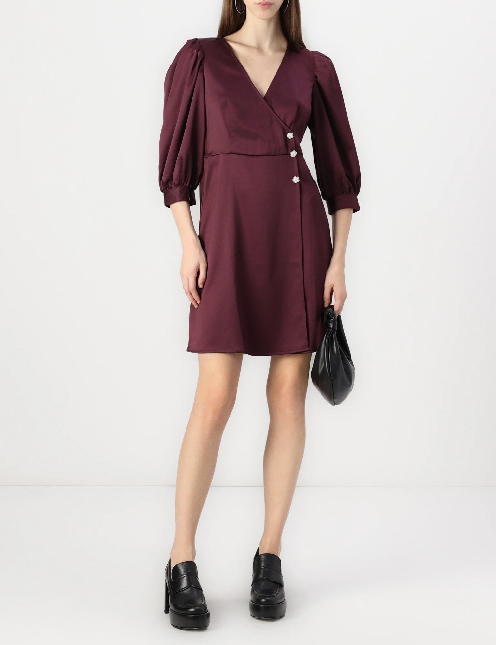 Rochie scurta Vero Moda, pruna - 1 | YEO