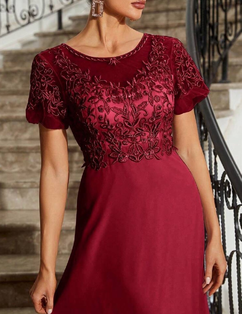 Rochie lunga SHEIN, rosu - 1 | YEO