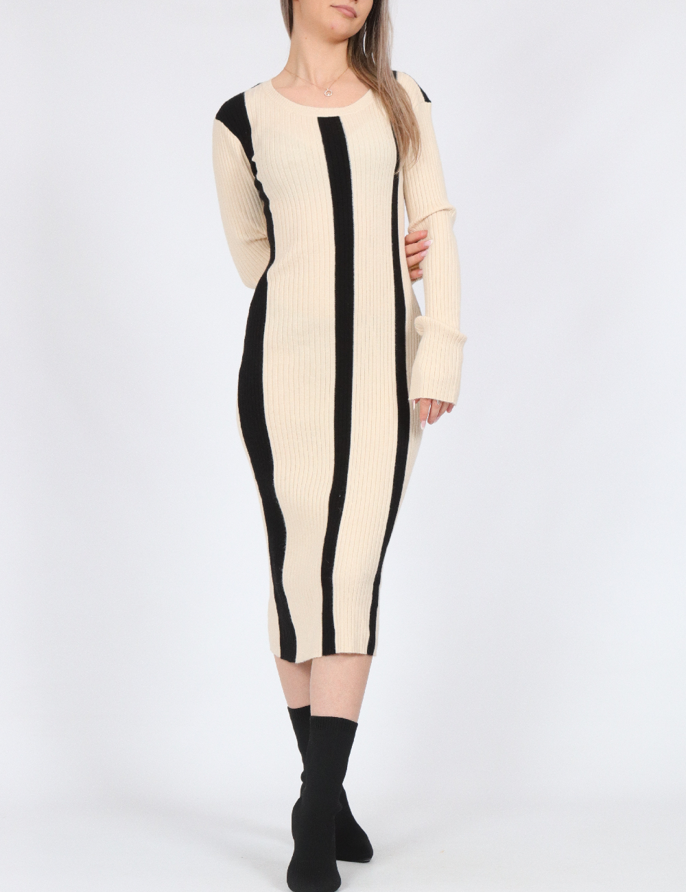 Rochie medie Vero Moda, crem