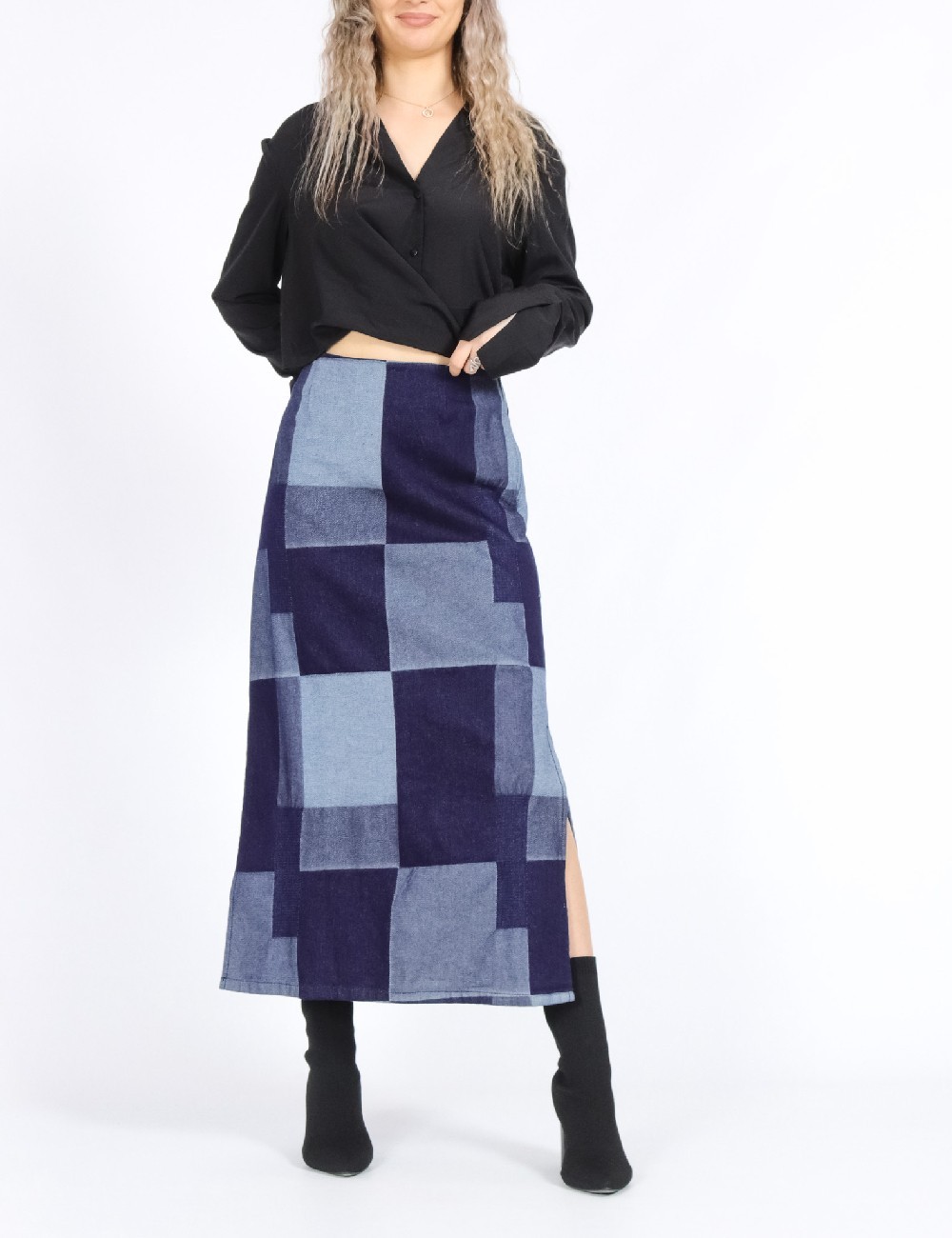Fusta Vero Moda, bleumarin - 1 | YEO