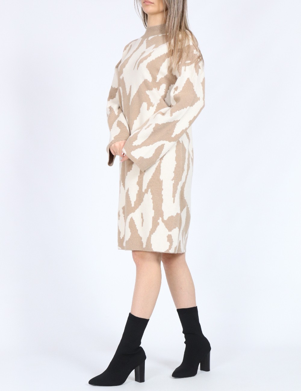 Rochie scurta Vero Moda, maro/alb - 1 | YEO