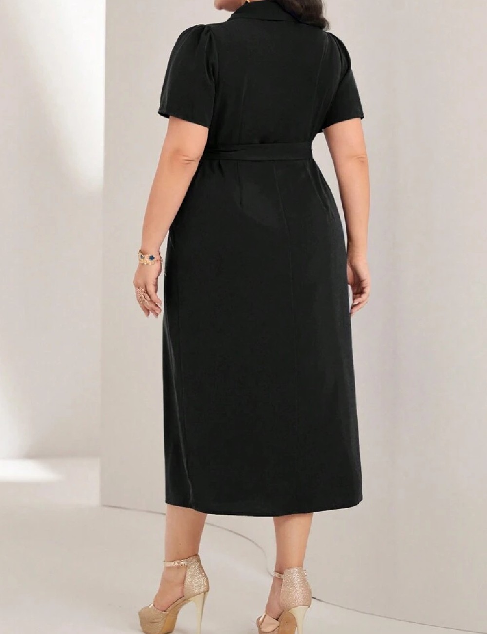 Rochie medie SHEIN CURVE, negru - 1 | YEO