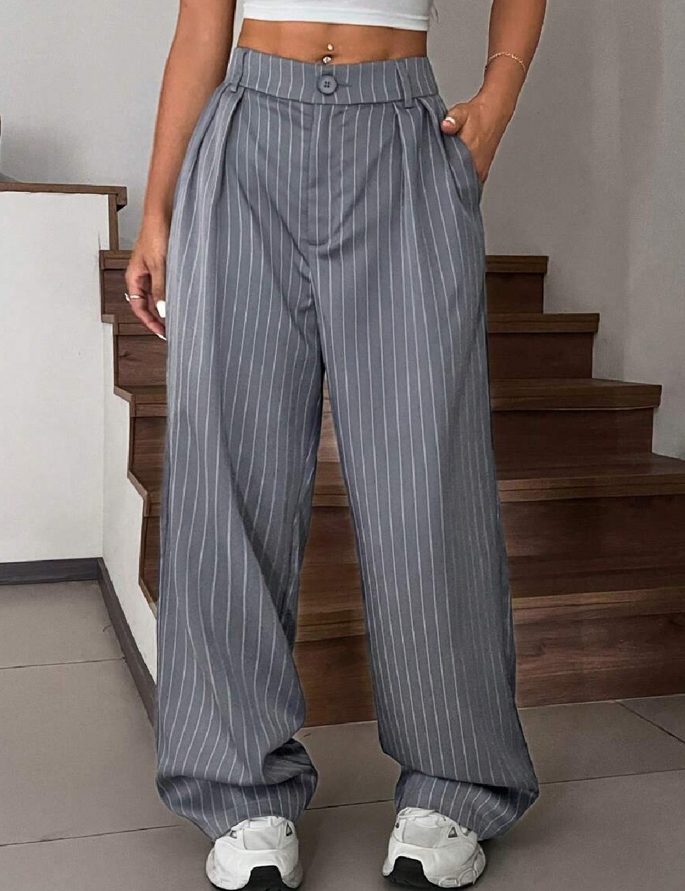 Pantaloni SHEIN, gri - 1 | YEO