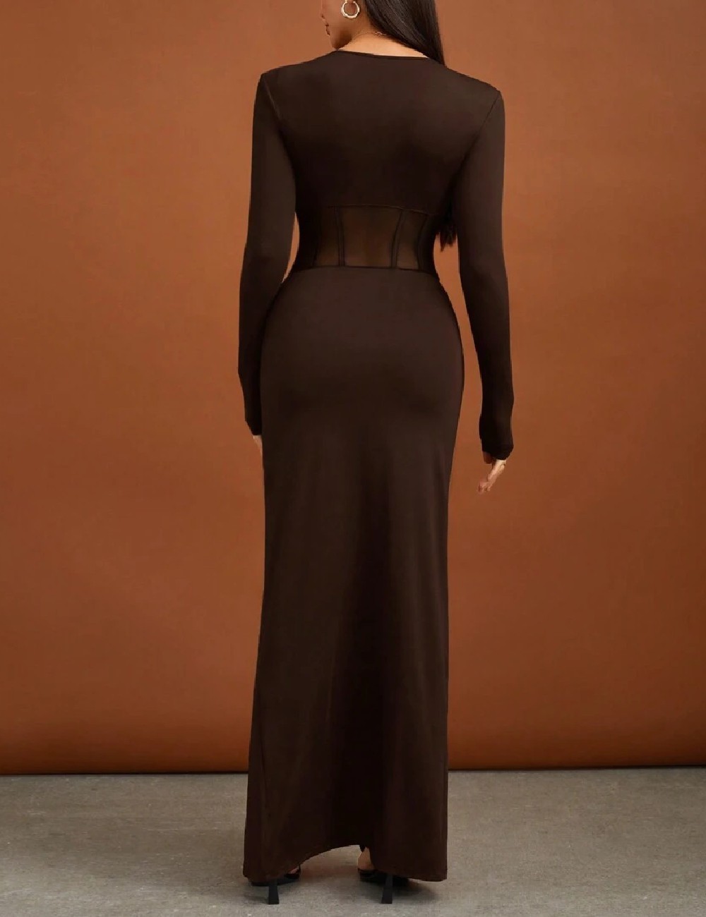 Rochie lunga SHEIN, maro - 1 | YEO