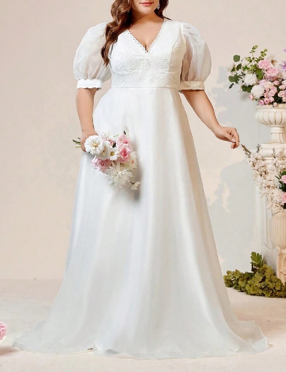 Rochie lunga SHEIN CURVE, alb - 1 | YEO