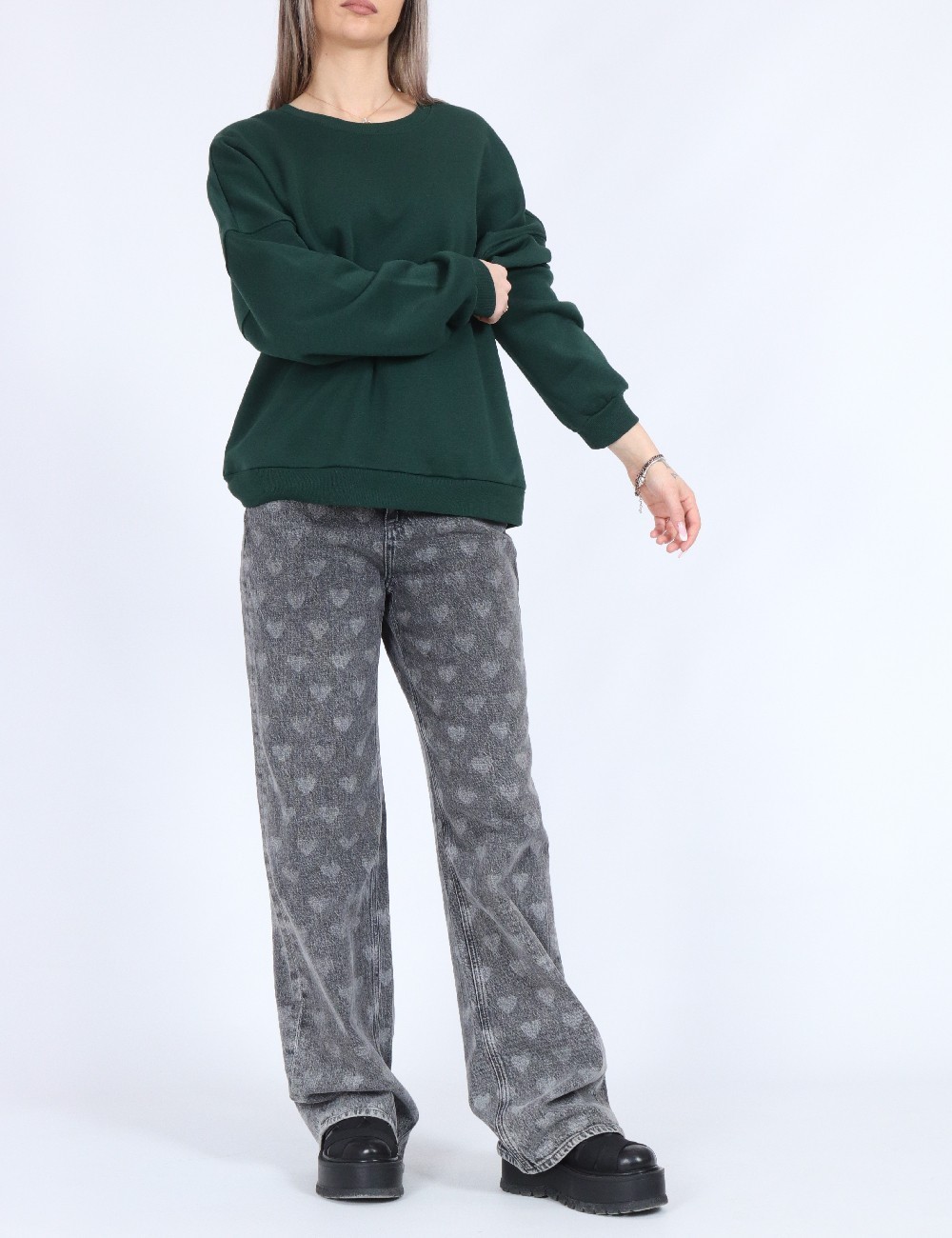 Bluza Oversize Vero Moda, verde - 1 | YEO