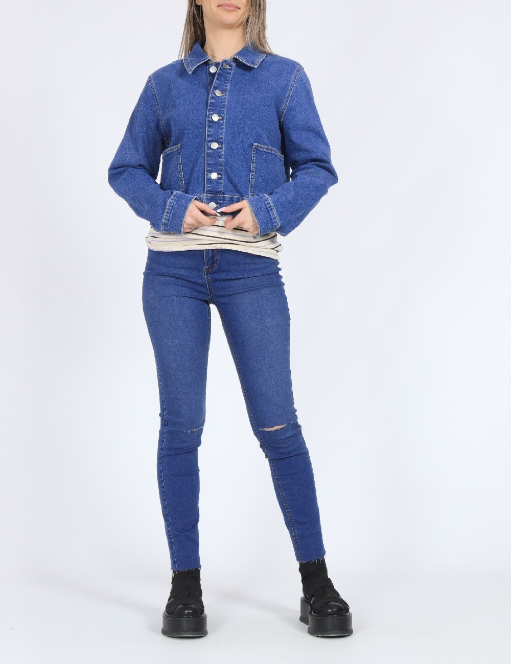 Jacheta Vero Moda, albastru - 1 | YEO