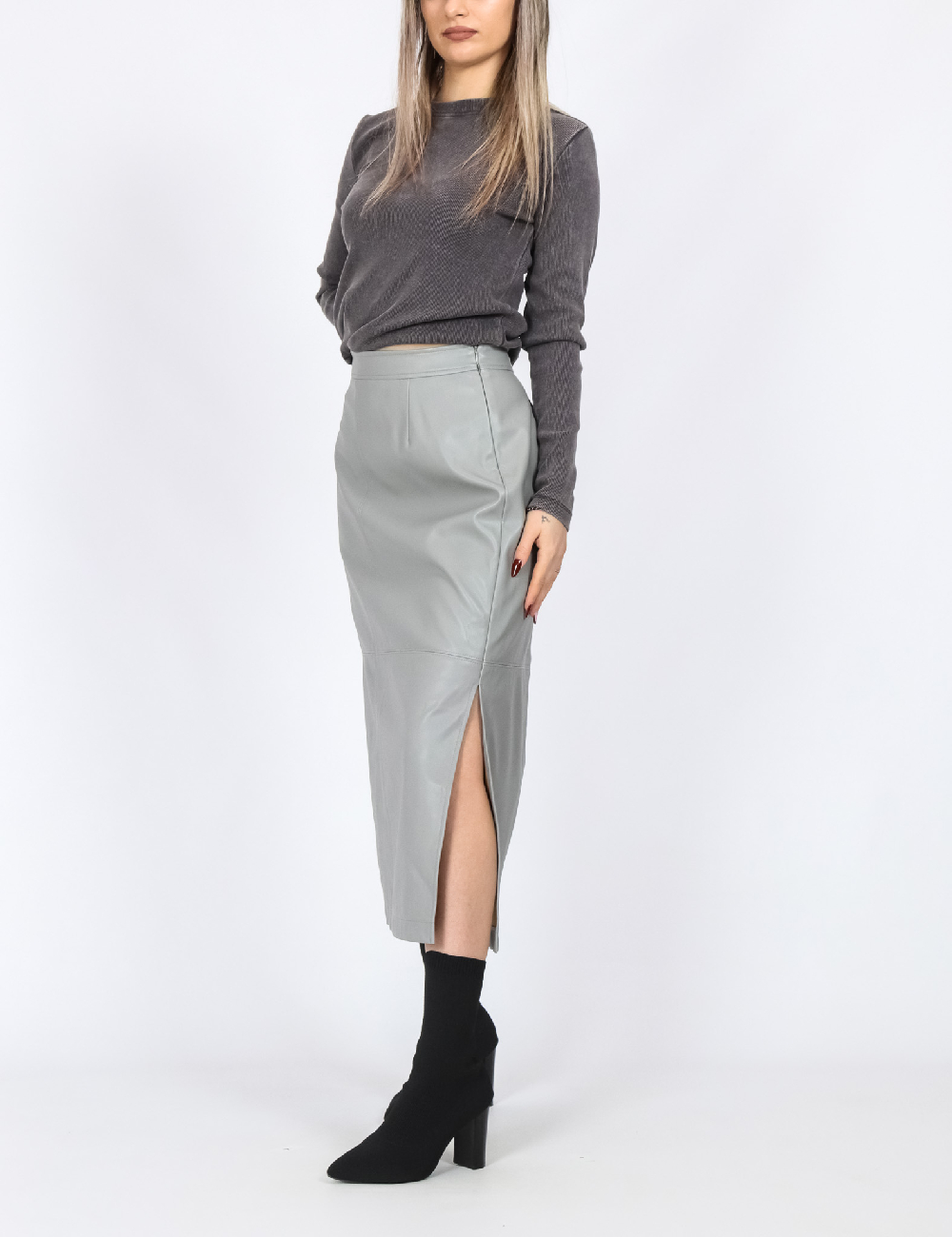 Fusta Vero Moda, gri