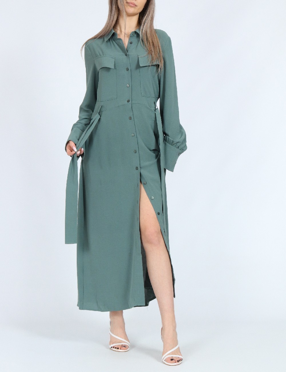 Rochie medie Vero Moda, verde - 1 | YEO