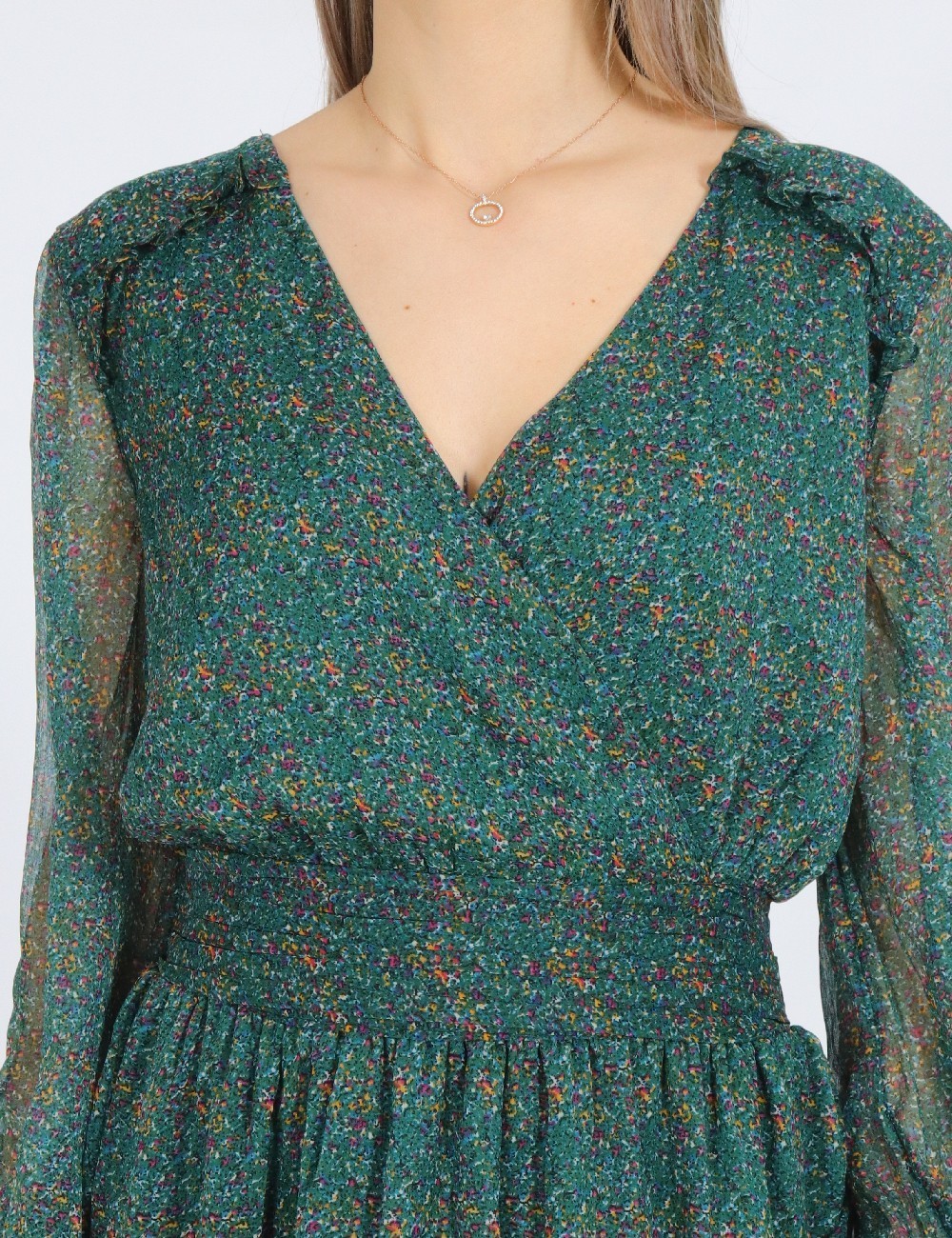 Rochie scurta Vero Moda, verde - 1 | YEO
