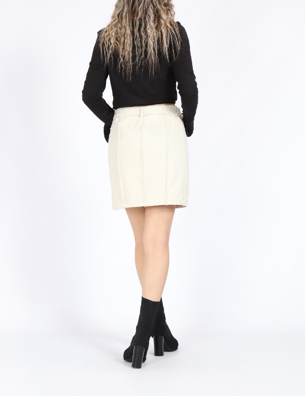 Fusta Vero Moda, crem - 1 | YEO