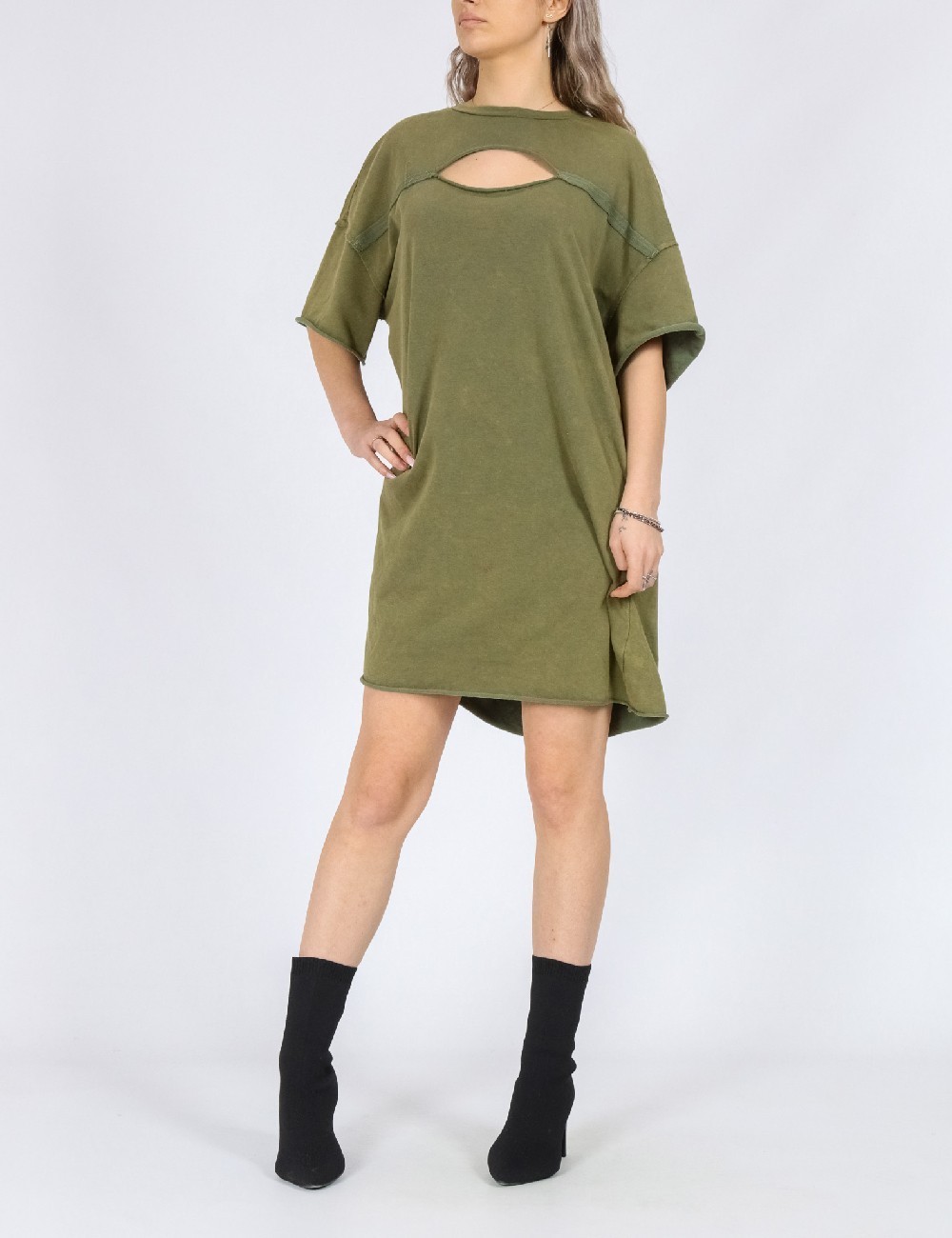 Rochie scurta SHEIN, verde - 1 | YEO