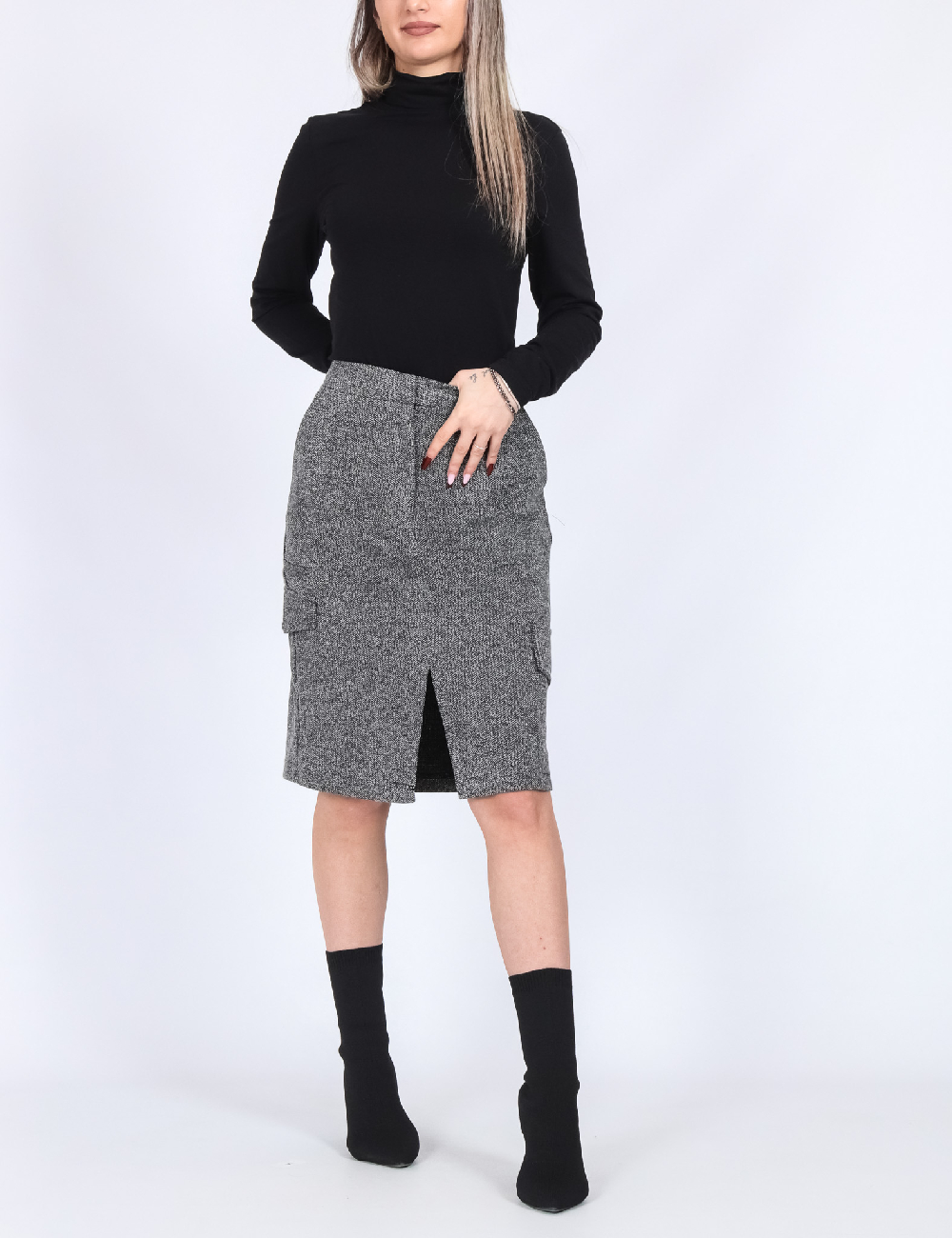 Fusta Vero Moda, gri