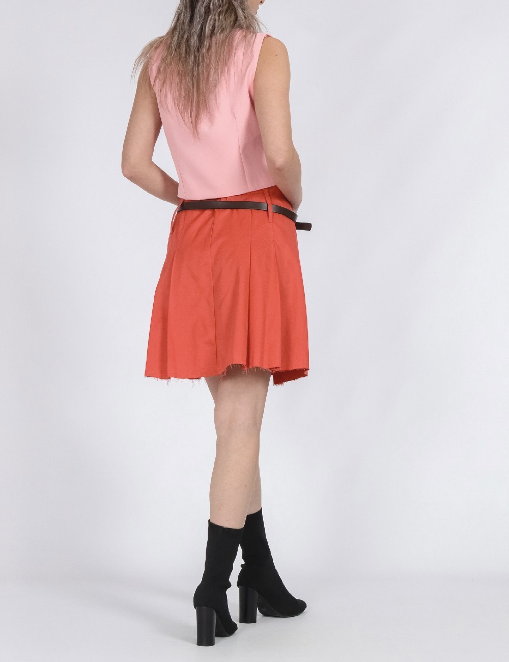 Fusta Vero Moda, portocaliu - 1 | YEO