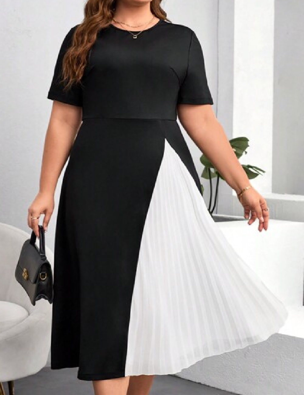 Rochie medie SHEIN CURVE, negru