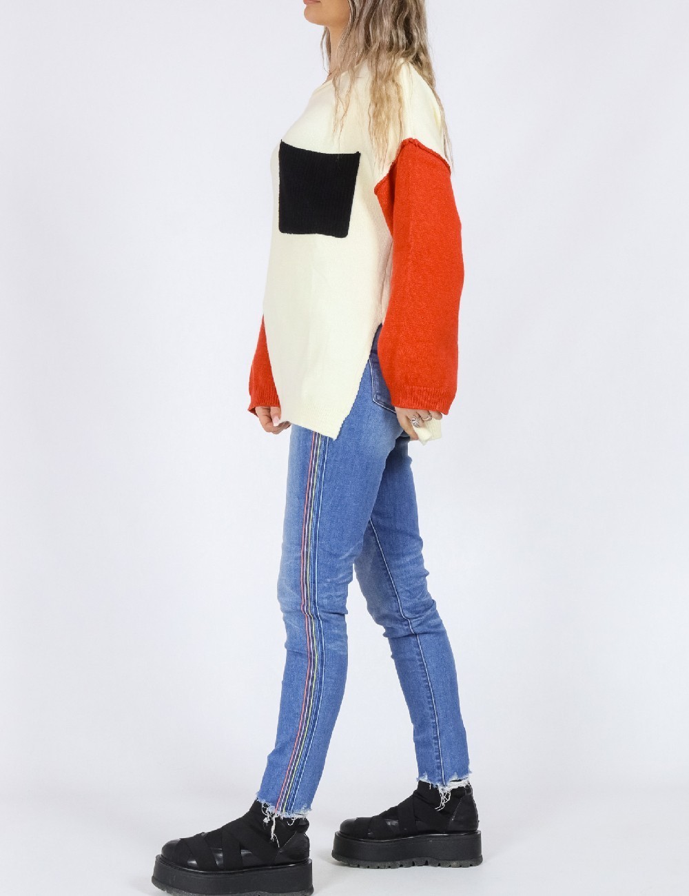 Pulover SHEIN, ecru - 1 | YEO