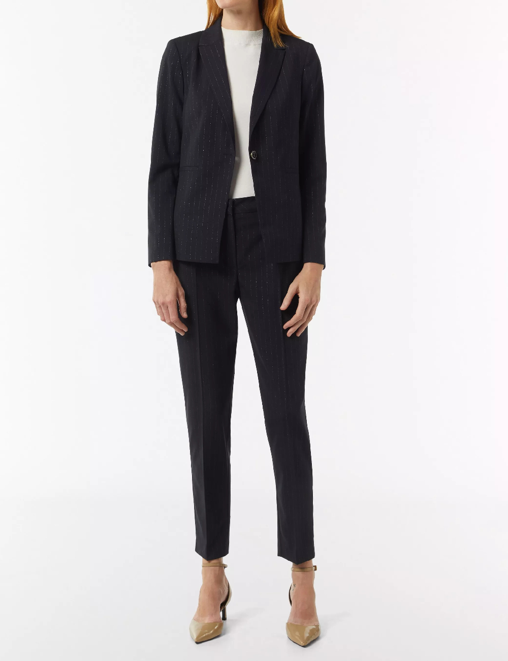 Pantaloni Comma, bleumarin inchis - 1 | YEO