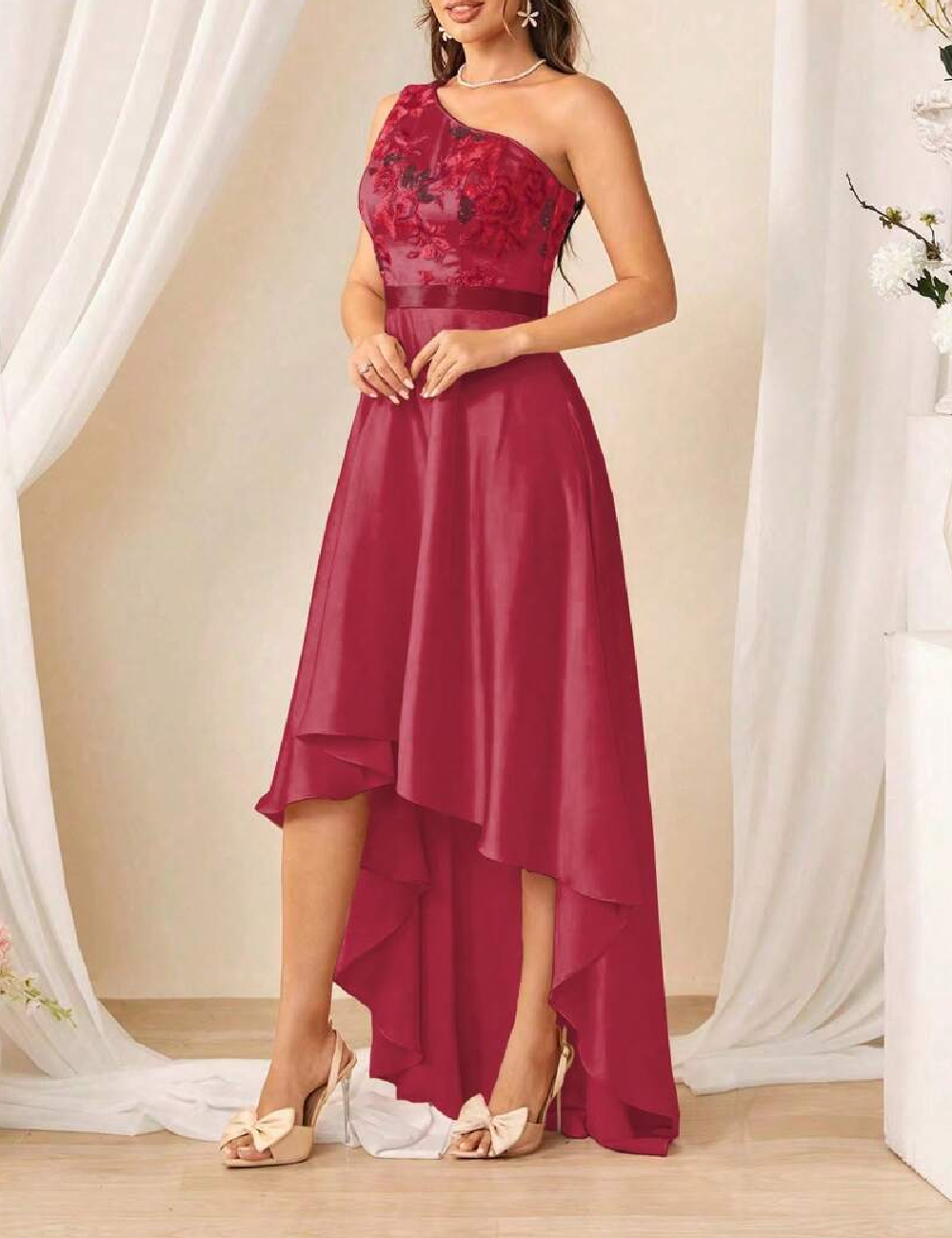 Rochie medie SHEIN, rosu