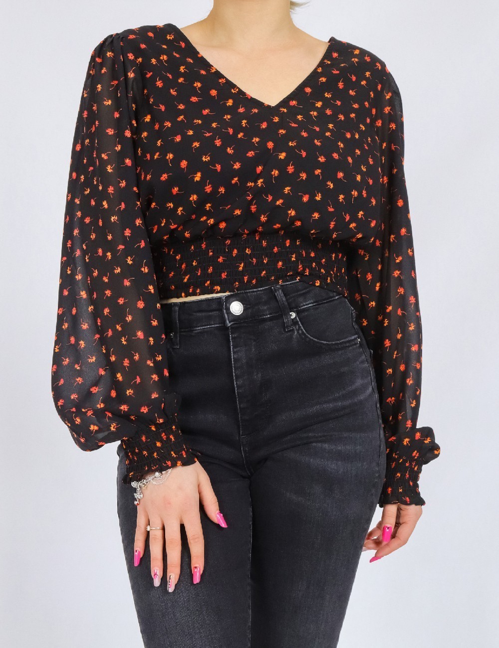 Top Only, negru/caramiziu - 1 | YEO