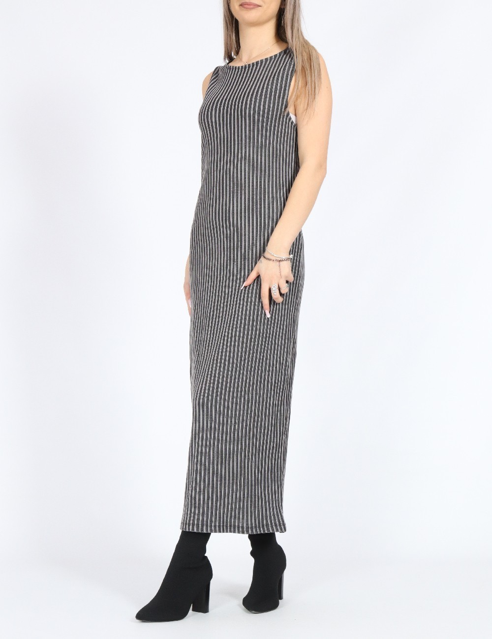 Rochie lunga Noisy May, gri - 1 | YEO